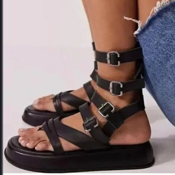 New Free People Jojo Gladiator Sandals Size 9 EU 40 MSRP: $148 Leather nwot - Picture 2 of 6